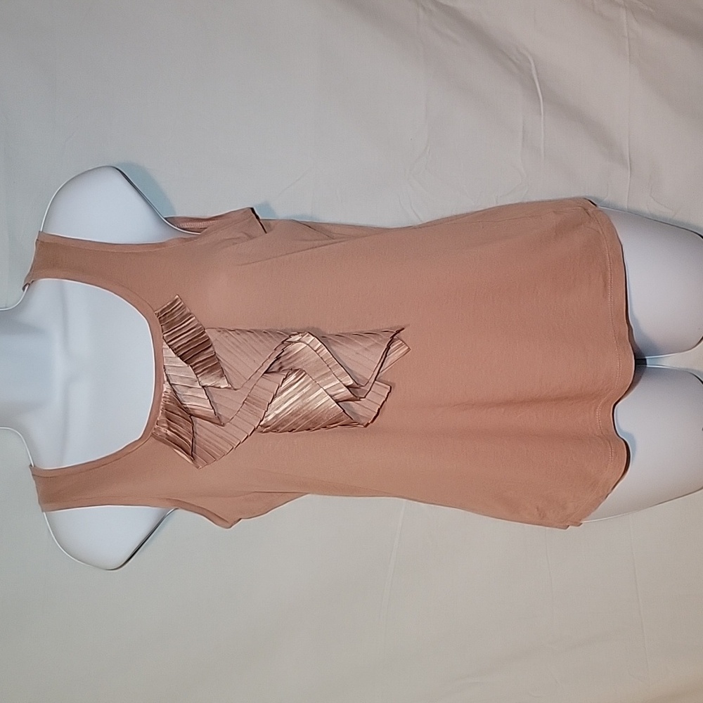 Ann Taylor Top Sleeveless, pale pink small petite